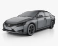 Toyota Mark X (Reiz) 2015 3d model wire render
