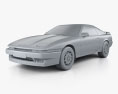 Toyota Supra 1993 3d model clay render
