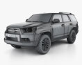 Toyota 4Runner with HQ interior 2013 3d model wire render