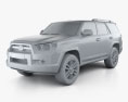 Toyota 4Runner with HQ interior 2013 3d model clay render