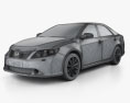 Toyota Camry with HQ interior 2014 3d model wire render
