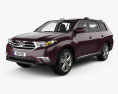 Toyota Highlander with HQ interior 2014 3d model