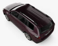 Toyota Highlander with HQ interior 2014 3d model top view