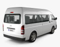Toyota HiAce Super Long Wheel Base con interior 2012 Modelo 3D vista trasera