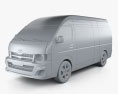 Toyota HiAce Super Long Wheel Base con interior 2012 Modelo 3D clay render