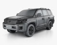 Toyota Land Cruiser (J200) with HQ interior 2015 3d model wire render