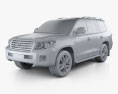 Toyota Land Cruiser (J200) with HQ interior 2015 3d model clay render