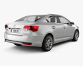 Toyota Avensis with HQ interior 2015 3d model back view