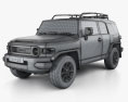 Toyota FJ Cruiser with HQ interior 2014 3d model wire render
