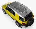 Toyota FJ Cruiser with HQ interior 2014 3d model top view