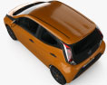 Toyota Aygo 5门 2014 3D模型 顶视图