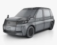 Toyota JPN Taxi 2014 3d model wire render