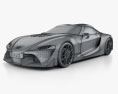 Toyota FT-1 2014 3D-Modell wire render