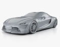 Toyota FT-1 2014 3D模型 clay render