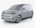 Toyota Sienta Dice 2014 3d model clay render