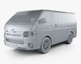 Toyota HiAce LWB Combi 2014 3D модель clay render