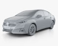 Toyota Sai G 2016 3d model clay render