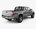 Toyota Tacoma Double Cab Long bed 2014 3d model back view