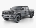 Toyota Tacoma Double Cab Long bed 2014 3D 모델  wire render