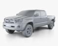 Toyota Tacoma Double Cab Long bed 2014 3D 모델  clay render