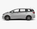 Toyota Wish 2014 3d model side view