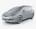 Toyota Wish 2014 3d model clay render