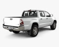 Toyota Tacoma Double Cab Short bed 2015 3d model back view