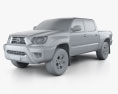 Toyota Tacoma Double Cab Short bed 2015 3d model clay render