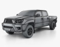 Toyota Tacoma Double Cab Long bed 2015 3d model wire render