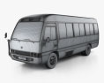 Toyota Coaster 2014 3d model wire render