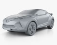 Toyota C-HR Concept 2017 3d model clay render