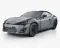 Toyota GT 86 HQインテリアと 2013 3Dモデル wire render
