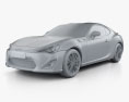 Toyota GT 86 mit Innenraum 2013 3D-Modell clay render