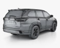 Toyota Highlander з детальним інтер'єром 2016 3D модель