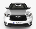 Toyota Highlander with HQ interior 2016 3d model front view