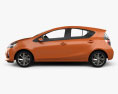 Toyota Prius C with HQ interior 2014 3d model side view