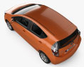 Toyota Prius C with HQ interior 2014 3d model top view
