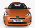 Toyota Prius C with HQ interior 2014 3d model front view