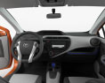 Toyota Prius C with HQ interior 2014 3d model dashboard