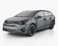 Toyota Avensis (T270) wagon 2019 3d model wire render