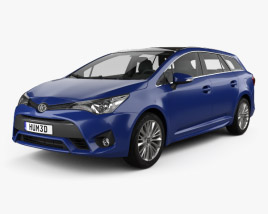 Toyota Avensis (T270) wagon with HQ interior 2019 3D model