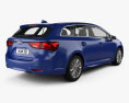 Toyota Avensis (T270) wagon with HQ interior 2019 3d model back view