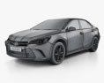 Toyota Camry XSE 2017 3d model wire render