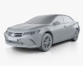 Toyota Camry XSE 2017 3d model clay render