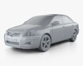 Toyota Avensis sedan 2008 3d model clay render