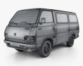 Toyota Hiace Panel Van 1977 3d model wire render