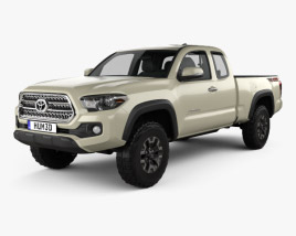 Toyota Tacoma Access Cab Long bed TRD Off-Road 2017 3D模型