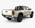 Toyota Tacoma Access Cab Long bed TRD Off-Road 2017 3d model back view
