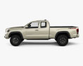 Toyota Tacoma Access Cab Long bed TRD Off-Road 2017 3d model side view