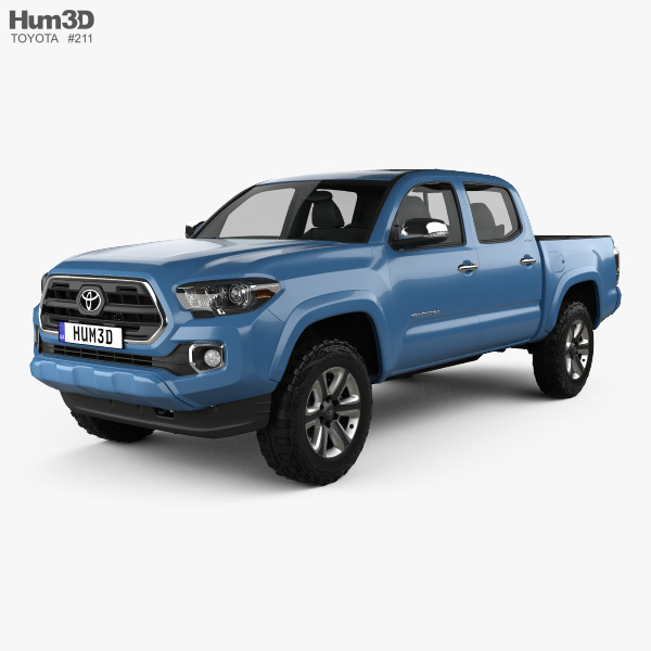 Toyota Tacoma Double Cab Short bed 2017 3D 모델 